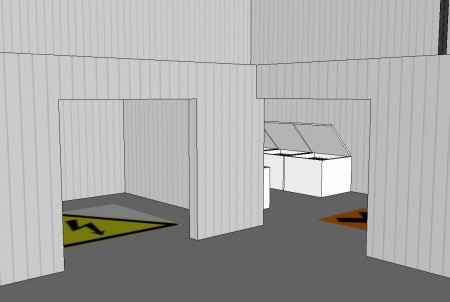 De techniekruimte en de ruimte voor bestrijdingsmiddelen en meststoffen